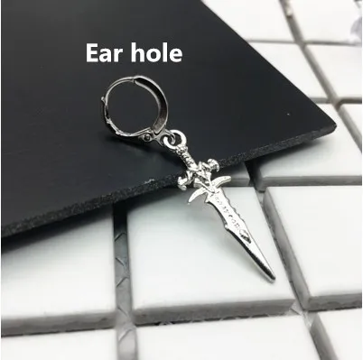 Stud earring Дизайн, новые мужские один шип серьги из нержавеющей стали, ребята, аксессуар, хипстер, стиля гранж, серьги с кинжалом - Окраска металла: Stud earring