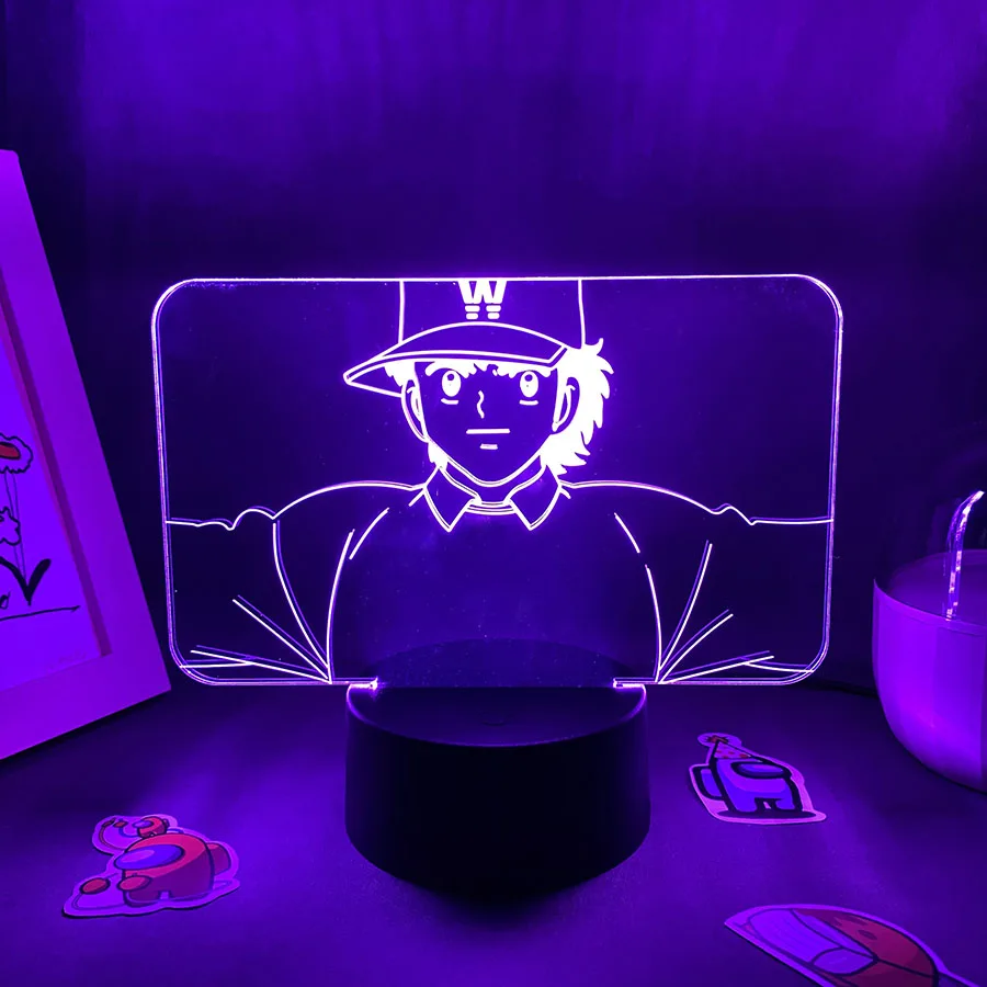 

Captain Tsubasa 3D Led Anime Figure Neon Night Light Otaku Xmas Gift For Friends Lava Lamp Bedroom Decor Football Fans Kids Gift