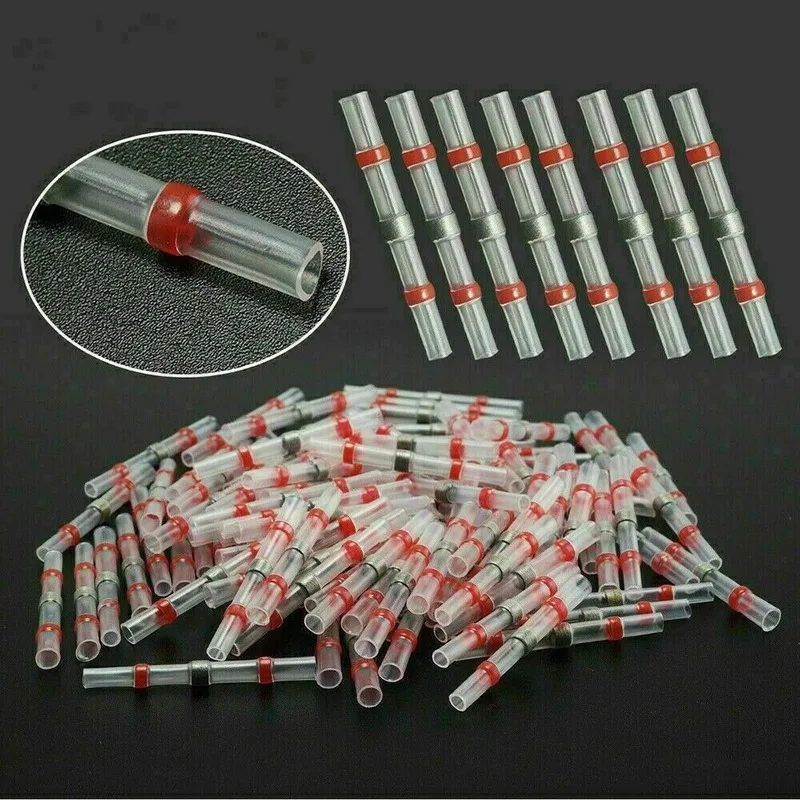 

420 PCS Solder Seal Wire Connectors - Heat Shrink Solder Butt Connectors - Solder Connector Kit - Automotive Marine Insulated