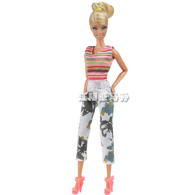 NK 1x Fashion Lovely Dress Mini Gown Flower Print Wedding Party Skirt Daily Clothes for Barbie Doll Accessories Girl's Toy JJ | Игрушки и