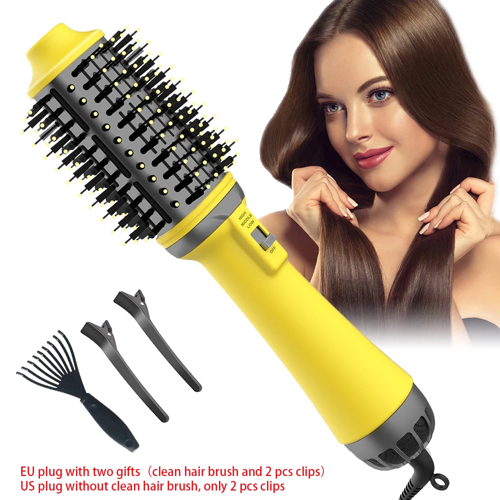 

New 3th One Step Hair Dryer Hot Air Brush Professional Blow Dryer Comb Curling Iron Hair Straightener Brush Hair Styling Tool