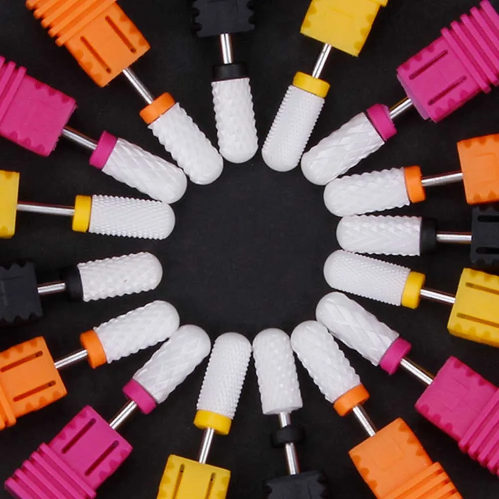 Керамический сверло для ногтей вращающийся заусенец маникюрный станок фрезы