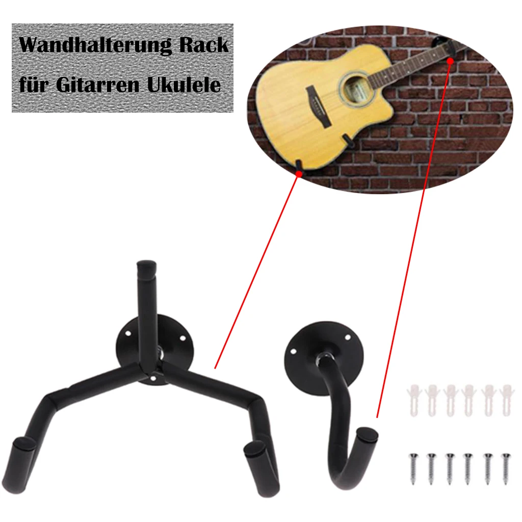 2 teilesatz horizontale gitarre wand montiert halter für elektrische gitarre bass ukulele lamellen wand display rack unterstützung free glo