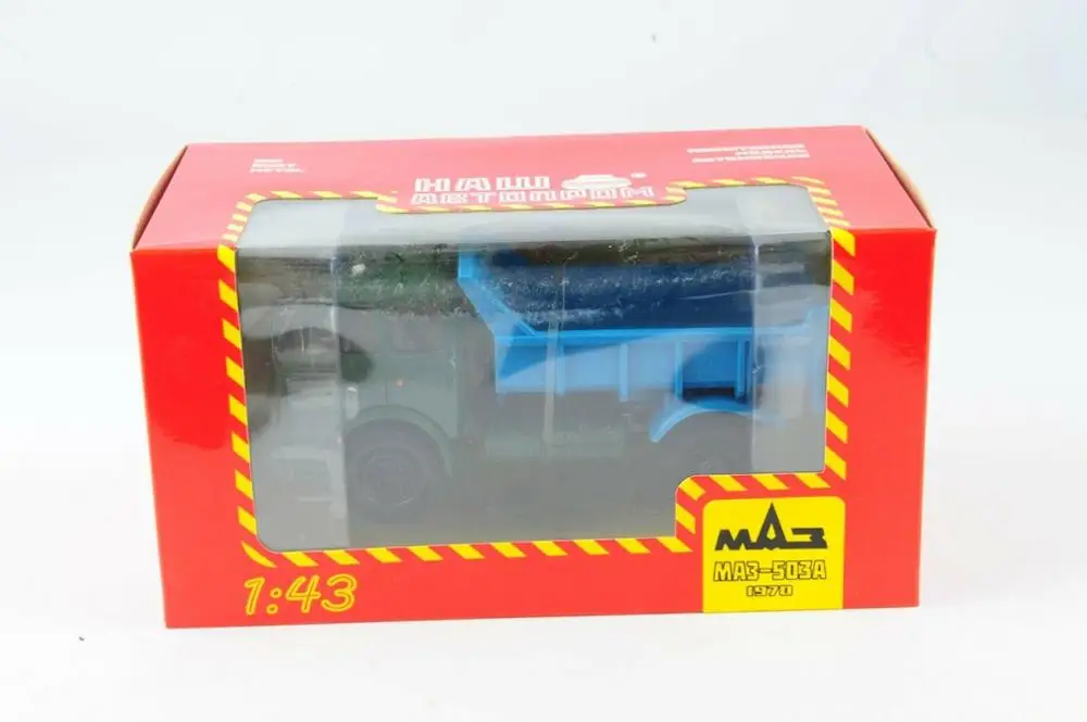 

1/43 Russian HAW ABTONPOM MA3-503A Green Blue Truck Transporter Vehicle Toy