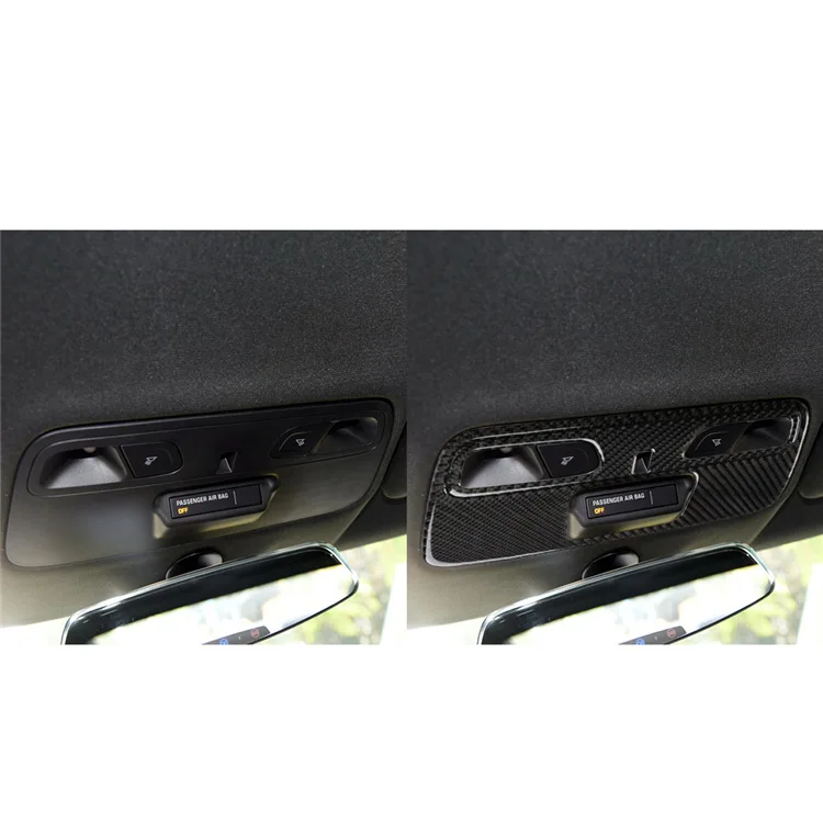 Углеродное волокно крыша света лампа Выключатель панель Крышки для Chevrolet Camaro 2016
