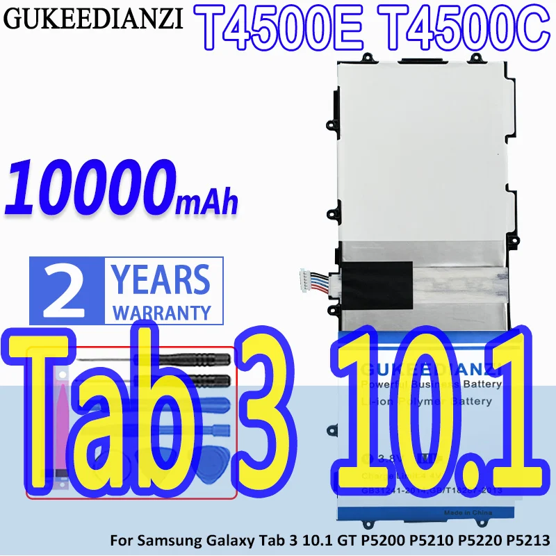Аккумулятор GUKEEDIANZI T4500E T4500C 10000 мАч для Samsung Galaxy Tab 3 10 1 GT P5200 P5210 P5220 P5213 Tab3 | Мобильные