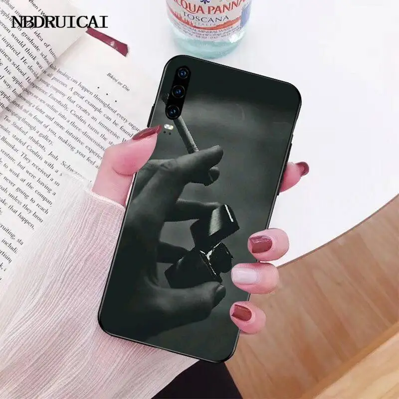 PENGHUWAN сигаретная эстетика умный черный ТПУ мягкий чехол для телефона Huawei P30 P20 P10 P9