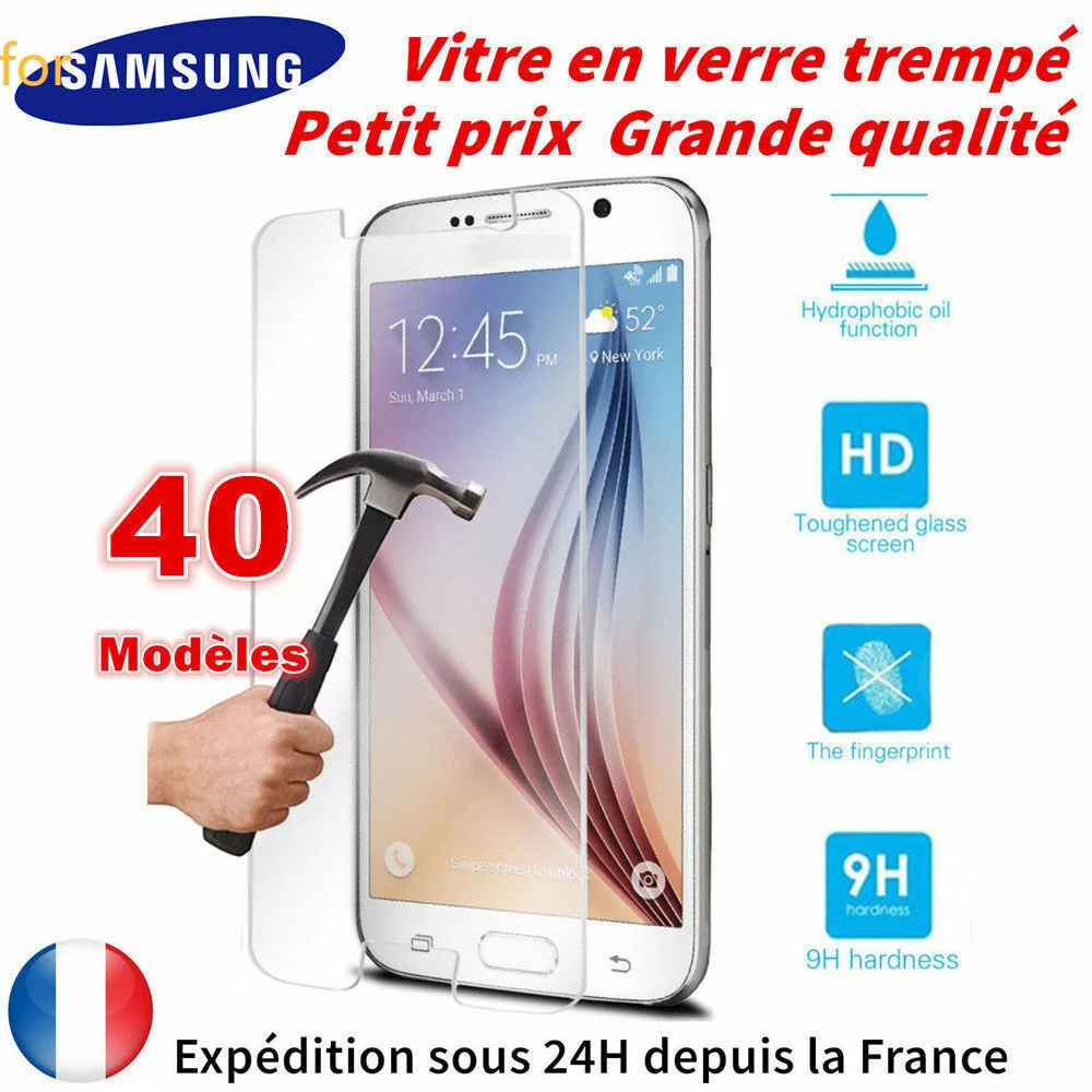 

Vitre film protection d'cran en verre tremp For samsung Galaxy ++ 70 Modles !!