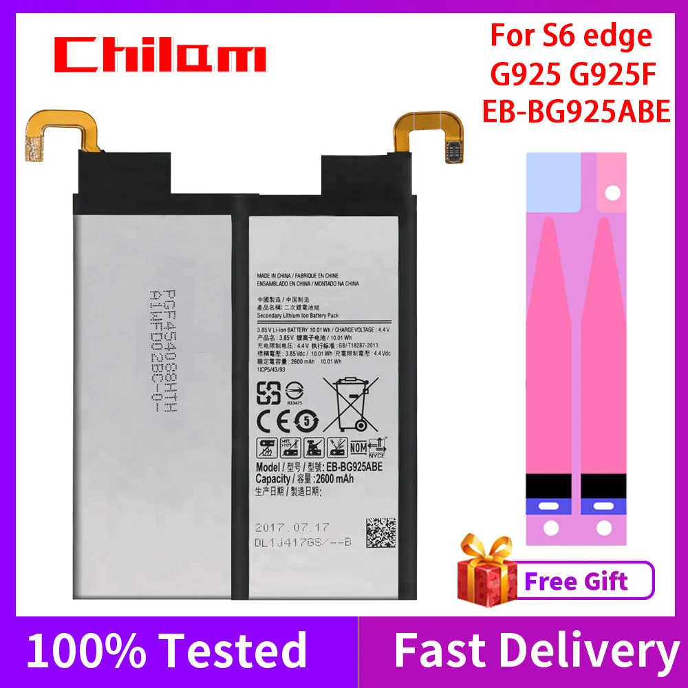 

Original Phone Battery EB-G925ABE For Samsung Galaxy S6 edge G925 G925F G925A 2600mAh Capacity Bateria Replacement For S6edge