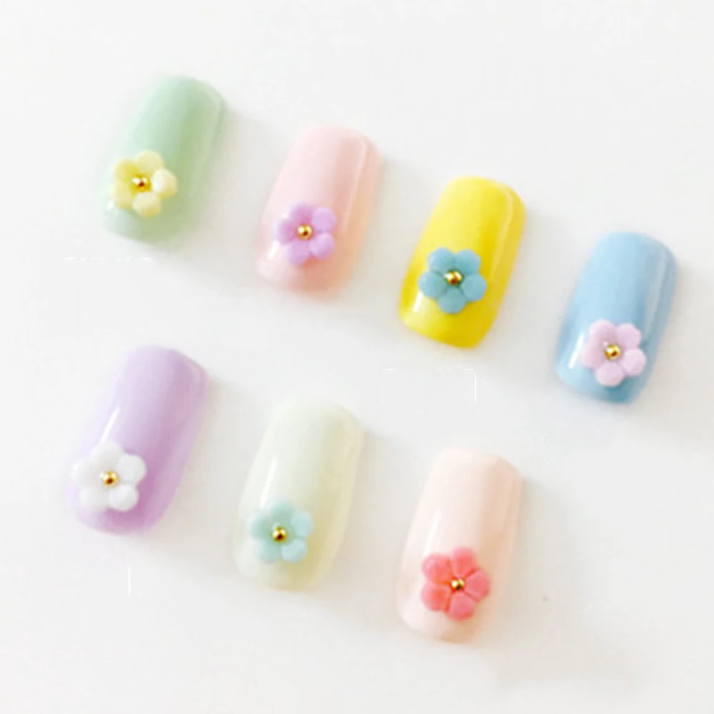 10 шт./пакет Новый 3D нейл арта декоративная наклейка для ногтей Kawaii Flower сделай сам