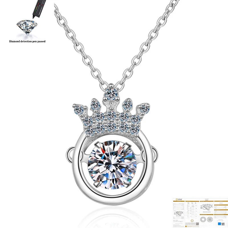 

0.5ct Moissanite Pendant For Women With Necklace D Color VVS1 Diamond Jewelry Designer Wedding Women's Jewelery Gifts