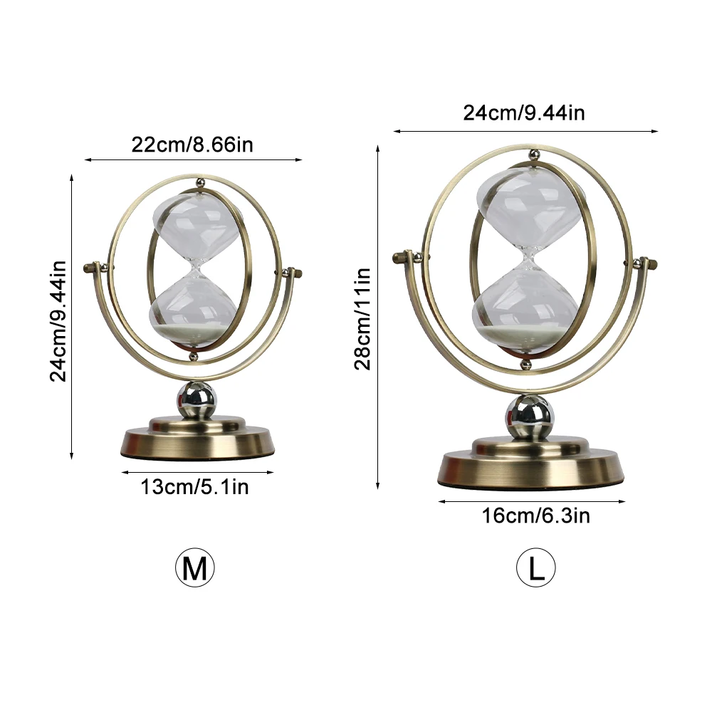

Hour Glass 15/30 Minutes Swing Sand Hourglass Metal Hour Glass Sand Timer Vintage Clock Sand Glass Home Office Decorations