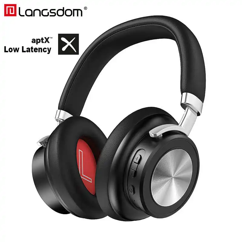 Новые Langsdom BT30 aptX-LL низкие задержки беспроводные bluetooth наушники aptx hd 5,0 с микрофоном Басс Игровые наушники для ТВ PC PUBG