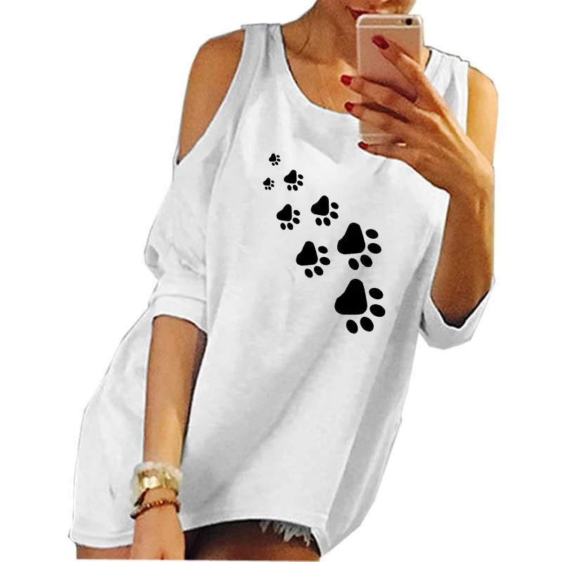 Женская футболка с открытыми плечами осенняя в стиле Харадзюку 2019 | одежда