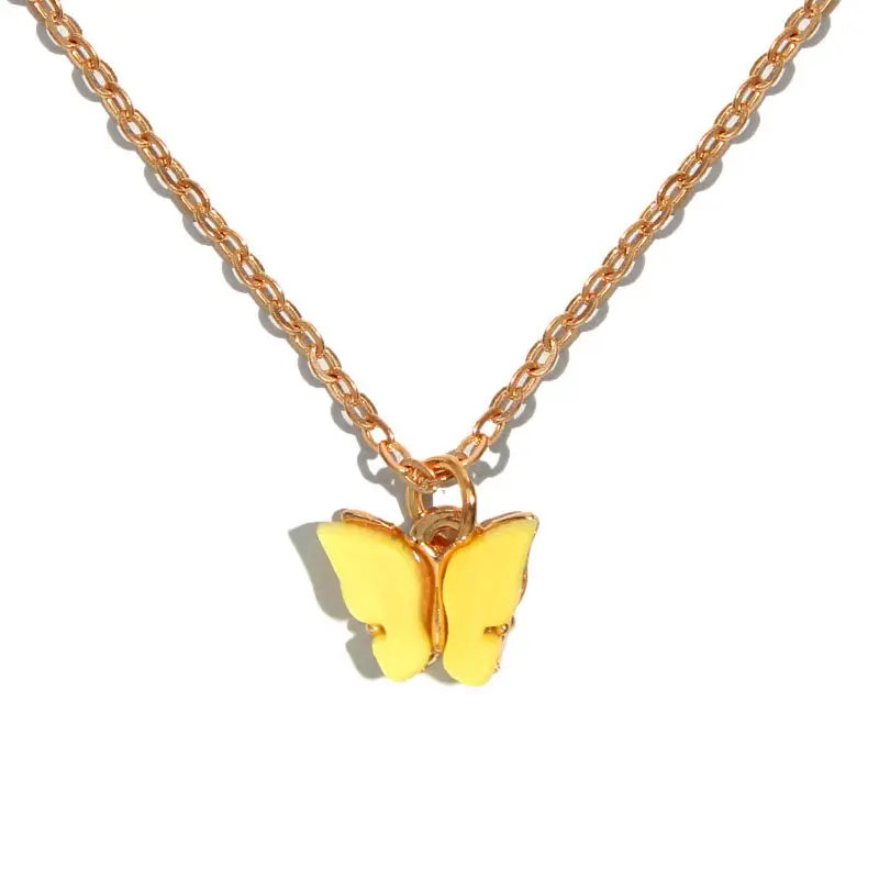

Crystal Rhinestone Choker Necklace for Women Girls Sweet Butterfly Pendant Necklace 2020 New Fashion Temperament Jewelry Gifts