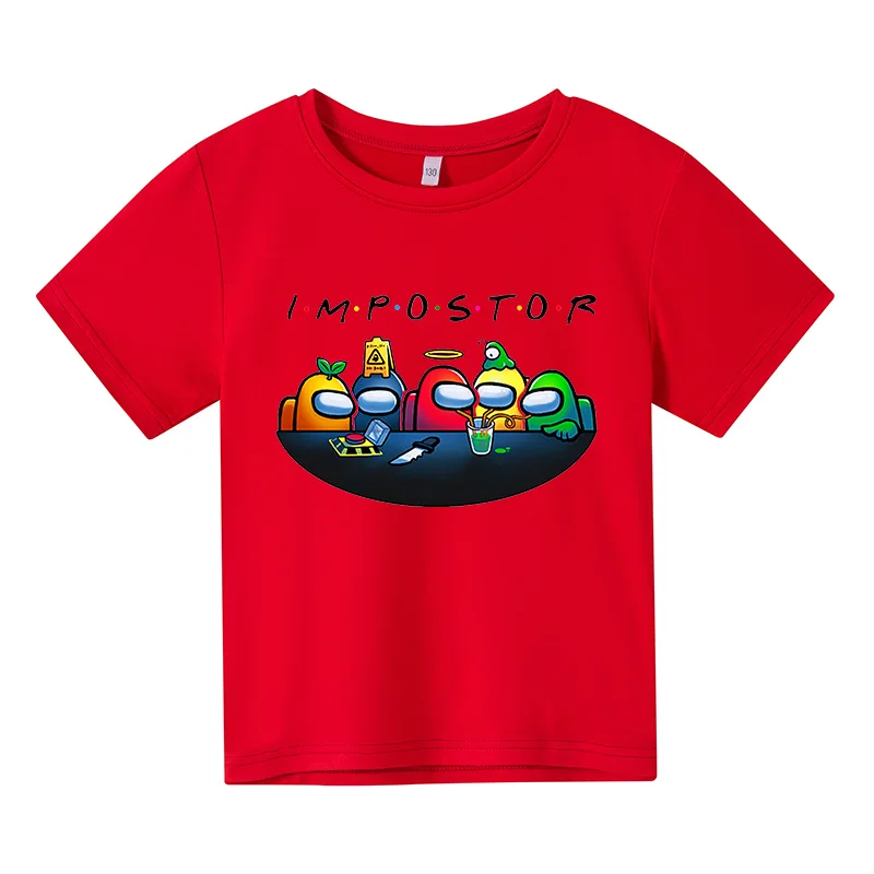 

Children's Games Among Us T-shirt Kids Toddler Animation Print T-shirt Imposter Boy Clothes 4-14Y2021 Summer Tops T-shirt Tops