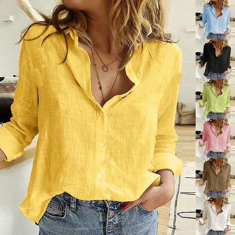 

Fashion Casual Tops shirts Autumn Lapel Long Sleeves Single Blouses Ladies Streetwear Clothing Fashion New Print Shirt