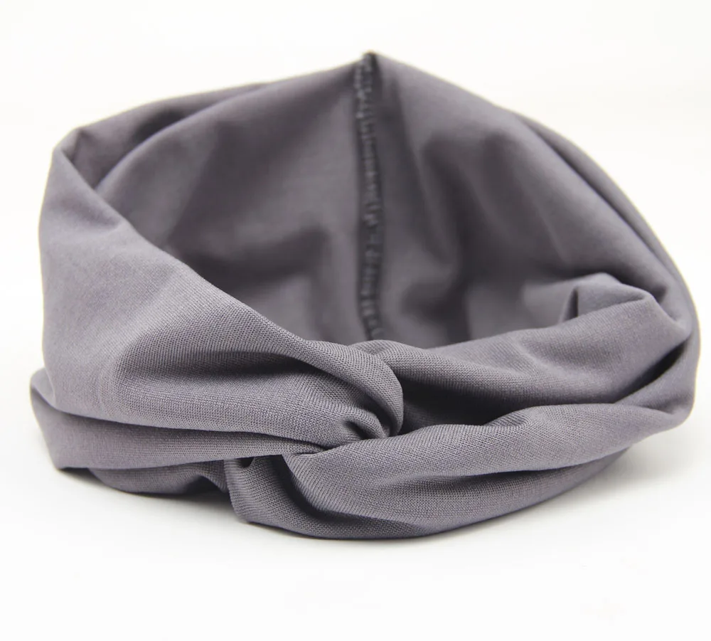 

Woman Headband New Turban Solid Headbands Girls Makeup Fabric Elastic Hair Band Twisted Knotted Hair Accessories Headwrap 2019