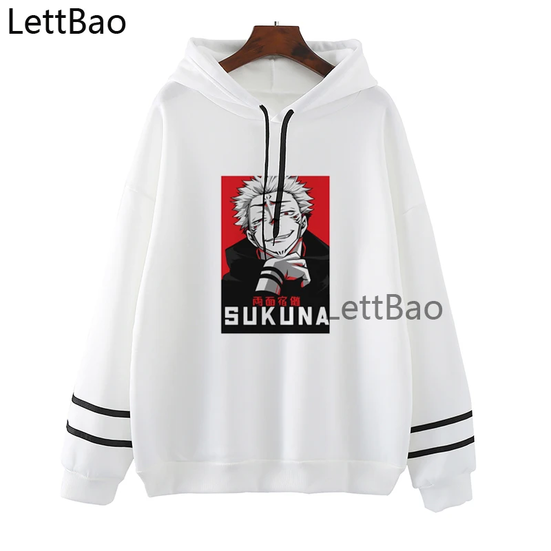 

Забавные толстовки с капюшоном juютсу Kaisen Ryomen Sukuna Женская одежда с забавным принтом Harajuku Ulzzang модные толстовки с длинным рукавом с графическ...