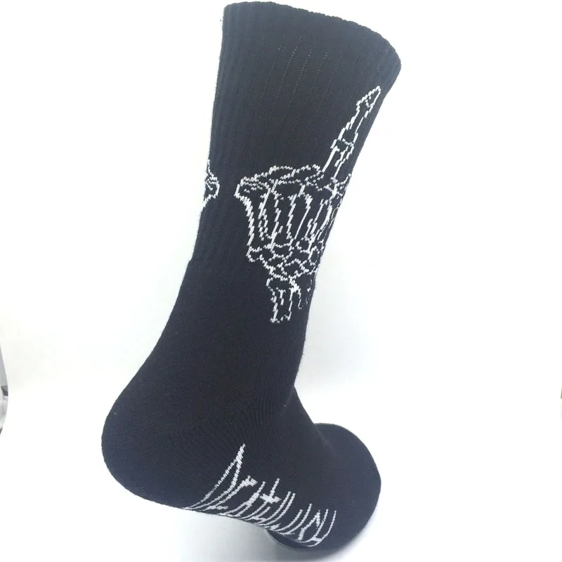 

Mens Socks INS Street Harajuku Letters Striped Towel Thickened Sports Socks High Tube Skateboard Men and Women Long Pop Socks