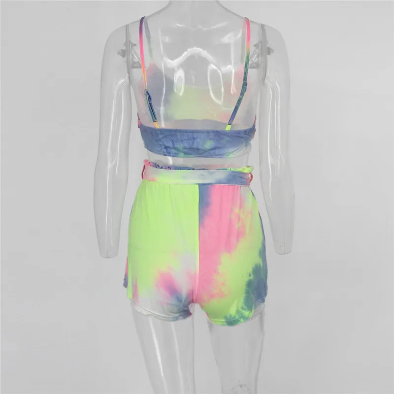 Fuedage сексуальный женский комплект из двух предметов топ с открытой спиной и шорты