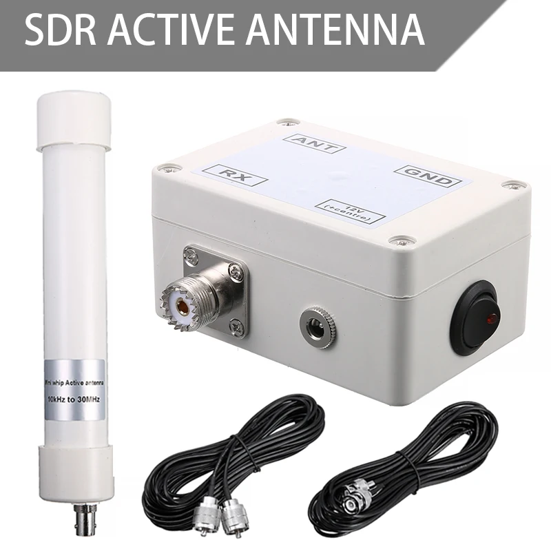 

Mini Active Antenna Whip VLF LF HF VHF SDR Aerial Signal Booster Extender w/ Connect Cable 10KHz-30MHz BF998 BCX54 Semiconductor