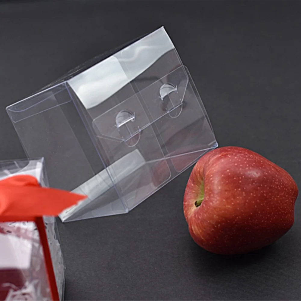 20 шт. ПВХ квадратная упаковочная коробка простая прозрачная для подарка фрукты (10