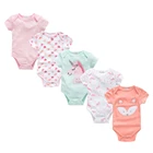 Комбинезон детский, из хлопка, с коротким рукавом, для новорожденных девочек, 2019