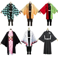 demon slayer adult long cos anime kimono kamado nezuko tanjirou ghost killing skittles figure full set uniform apparel