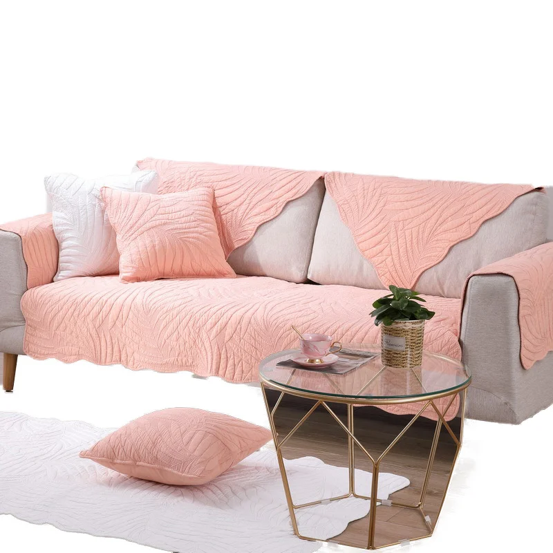 Секционный чехол для дивана нескользящая хлопковая ткань простая современная