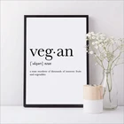 Забавные веган вегетарианское разрешение художественный принт постер абстрактный черно-белый холст картина настенные картины для кухни декор в общежитии