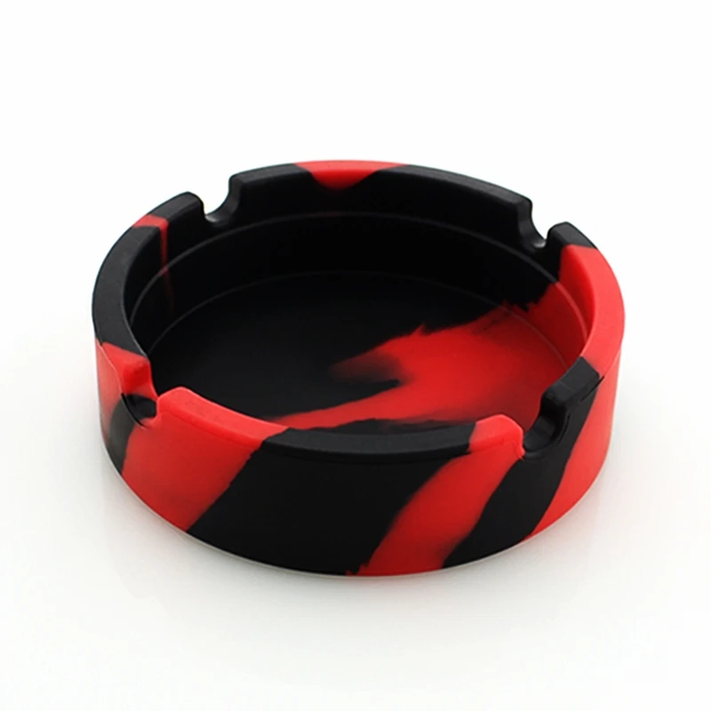 Color red Силиконовый мягкий круглый пепельница лоток держатель puminous Портативный Анти-обжигающий держатель для сигарет многоцветный экологически чистый C126 - Цвет: Color red