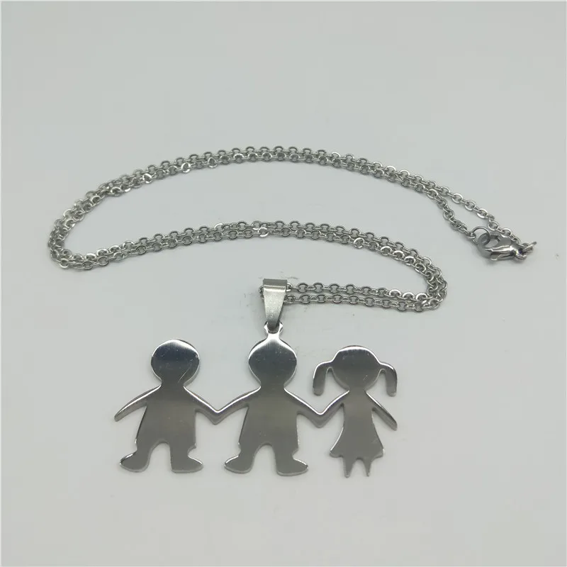 Лидер продаж простое семейное ожерелье с кулоном нержавеющая сталь отец мать