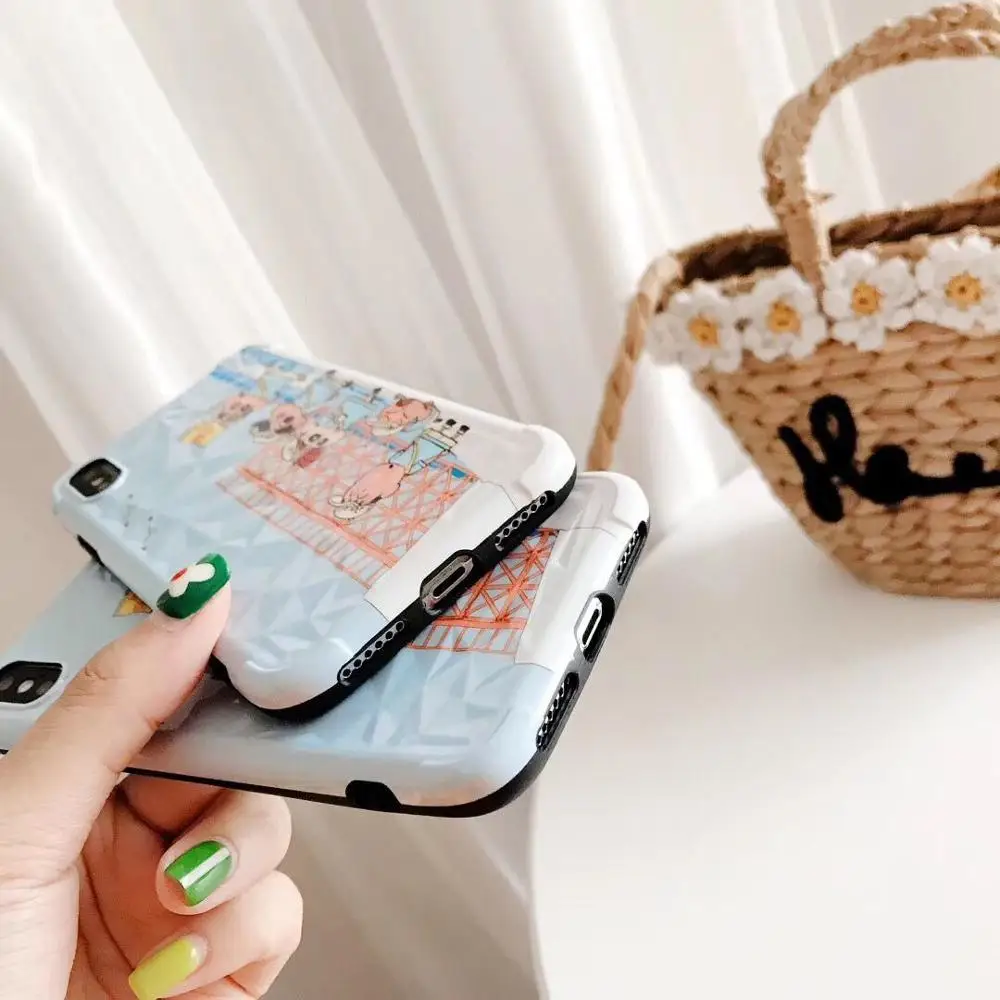 ORYKSZ Lovely Crayon Shin chan Glitter Diamond Soft Phone Case For iphone XS Max X XR 6 S 7 8 Plus Retro Capa |