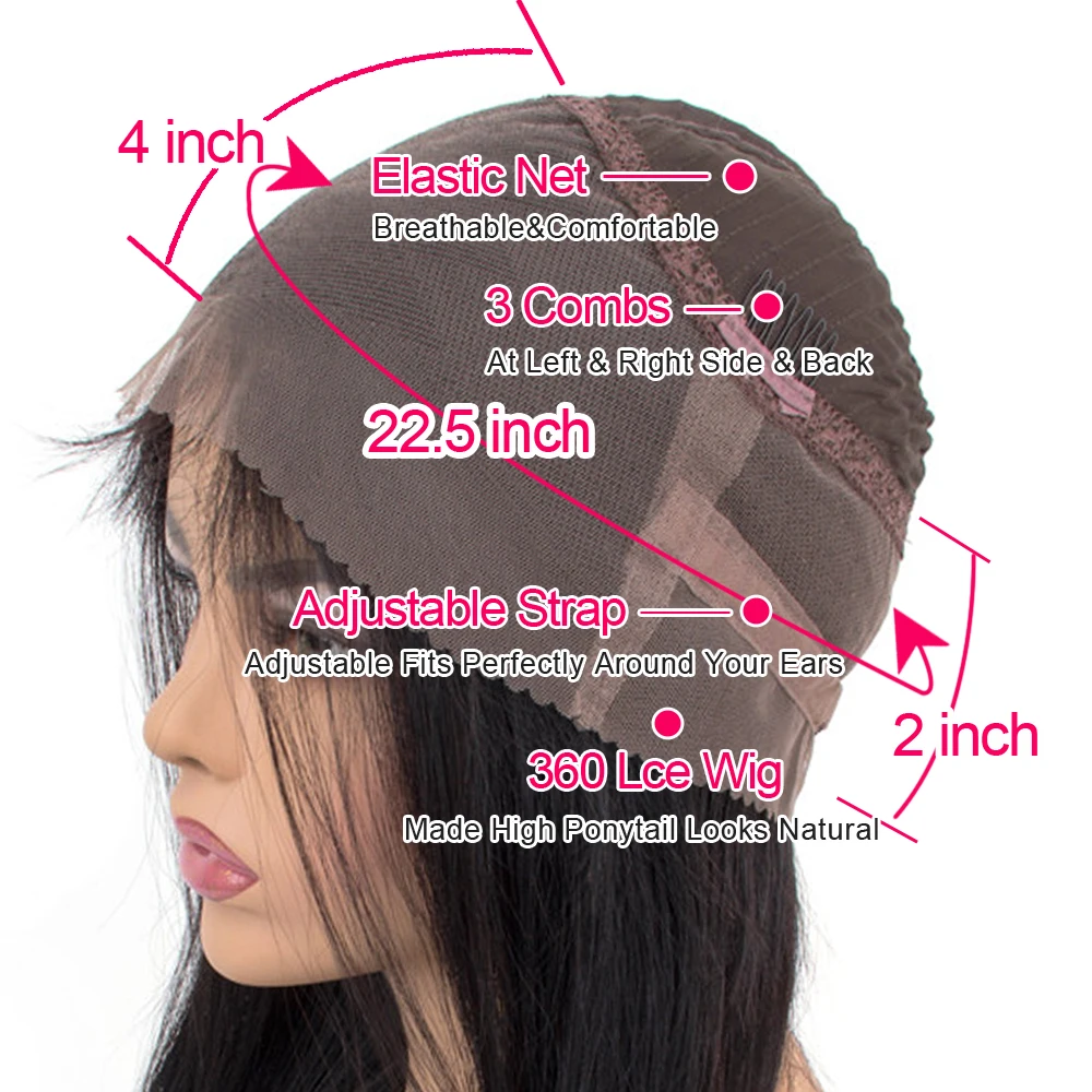 Сапфировые кружевные передние человеческие волосы парики бразильские 360 al