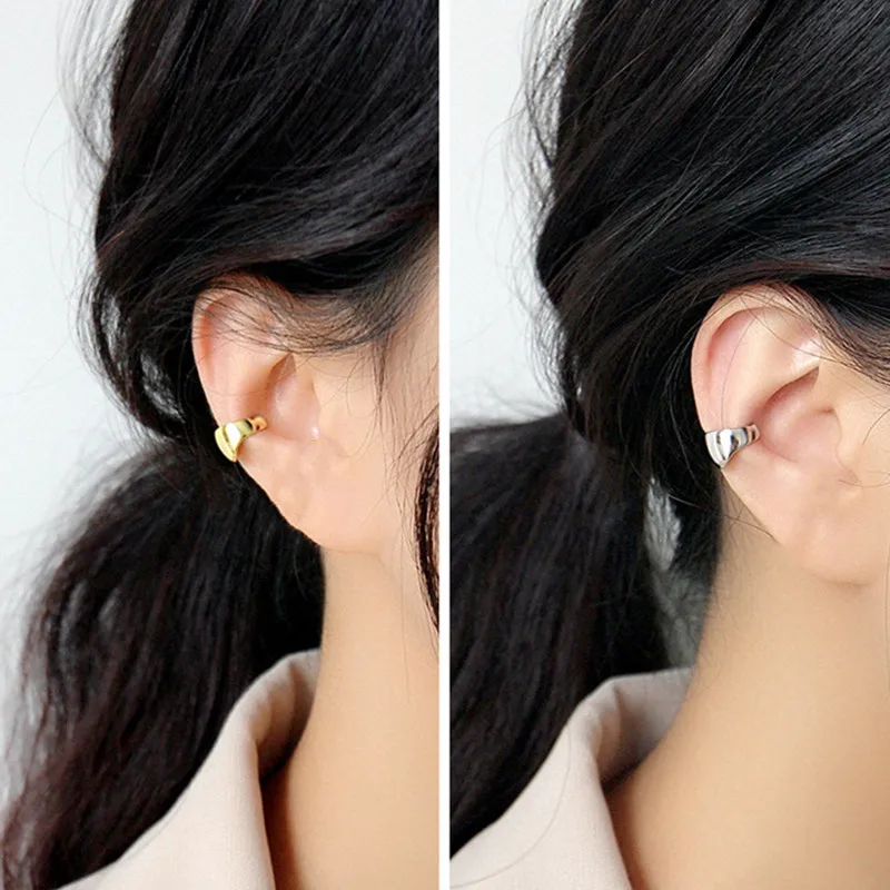 Серьги yizai золотого цвета без пирсинга геометрические круглые манжеты для ушей