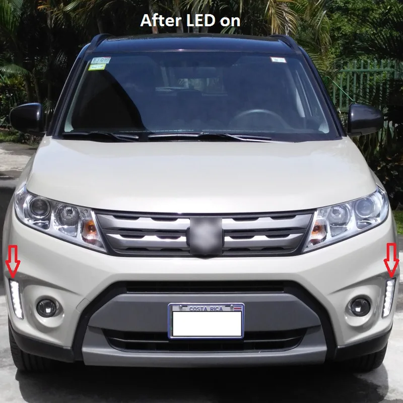 Дневные ходовые огни SNCN 2 светодиодный т. для Suzuki Vitara 2015 2019 2020 поворотные желтые