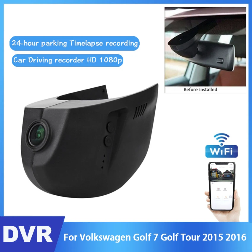 

Car DVR Wifi Video Recorder Dash Cam Camera For Volkswagen Golf 7 Golf Tour 2015 2016 high quality Night vision full hd 1080P