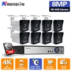 Система видеонаблюдения с ночным видением, 8 Мп, 8 каналов, H.265 + P2P, 4K, DVR