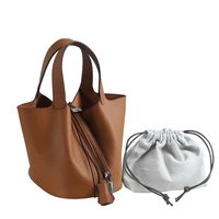 100 cow leather tote bag for womengenuine leather ladies bucket vintage handbag luxury designer bag women leather handbags sac