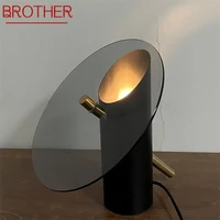 brother contemporary simple table lamp led desk lighting decorative for home bedroom living room