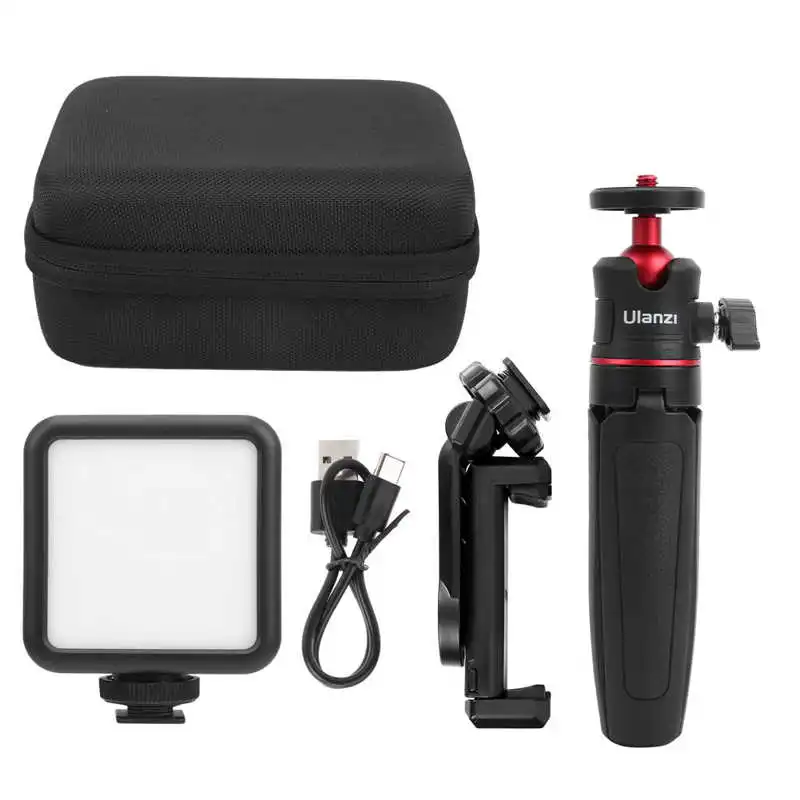 

ULANZI Combo 8 Mobile Phone Fill Light Tripod Bracket for Vlog Selfie Short Video Live Fill Light Set fotografia acessorio