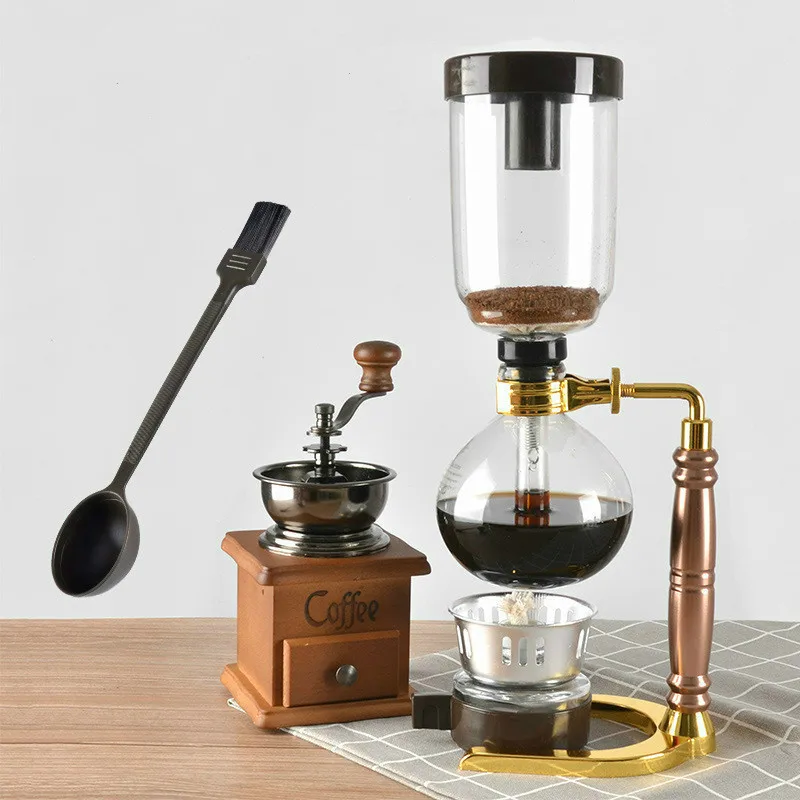 Сифон горшки золото/черный Syphone Кофе чайник японский Стиль сифон горшок 3/5 чашек