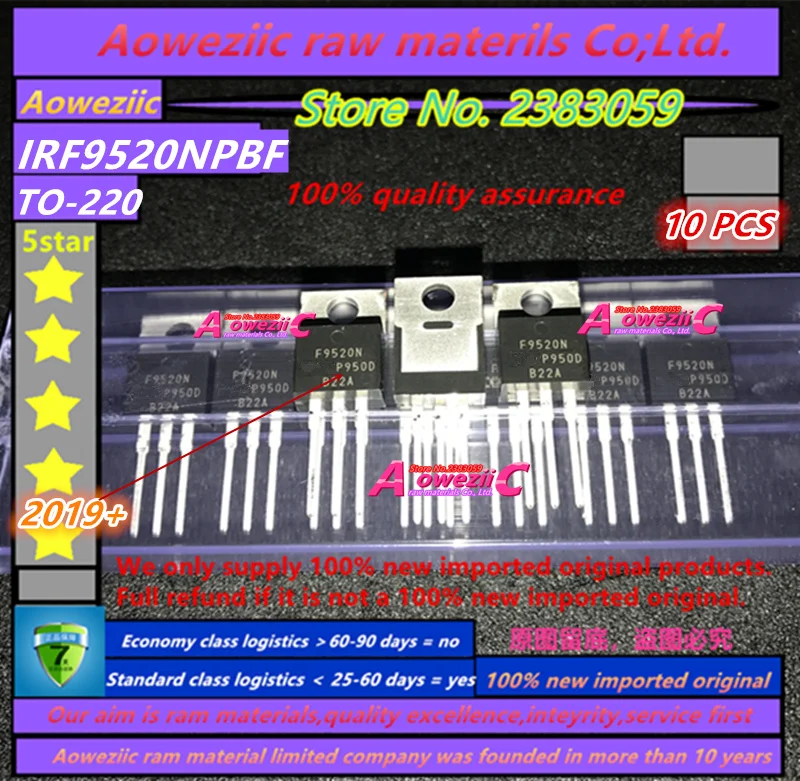 

Aoweziic 2019+ 100% new imported original IRF9520NPBF IRF9520N F9520N TO-220 power tube MOS rectifier 100V 6.8A