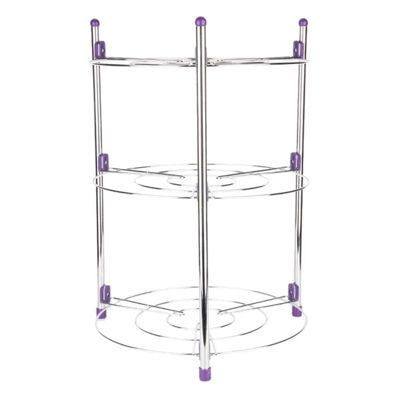 Модная 3 уровневая стойка для сковородок многофункциональная кухонная хранения