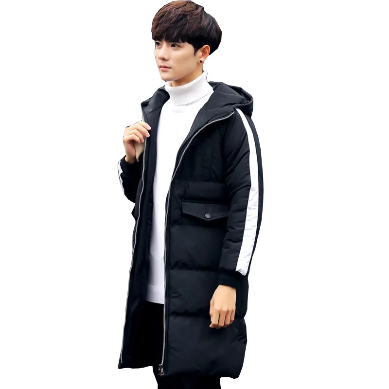 2019 новая зимняя пуховая куртка Мужские Белые куртки-пуховики на утином пуху