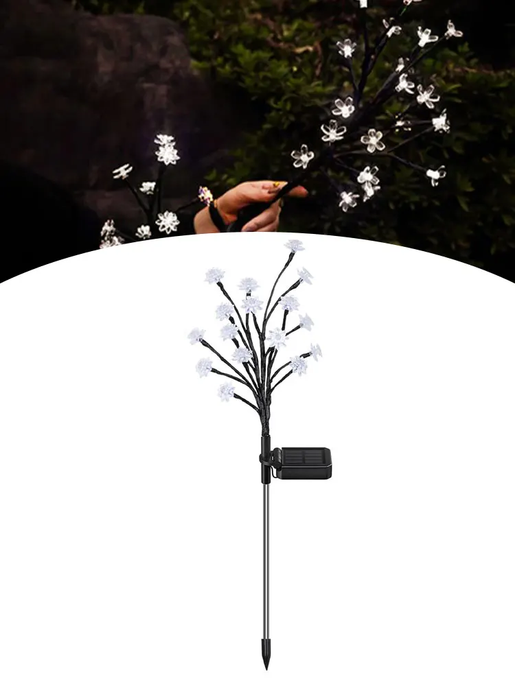 

Solar Flower Lights Garden Waterproof Flash String 20LED Stake Lamp Decoration Warm Light For Garden Lawn Landscape Holiday Lamp