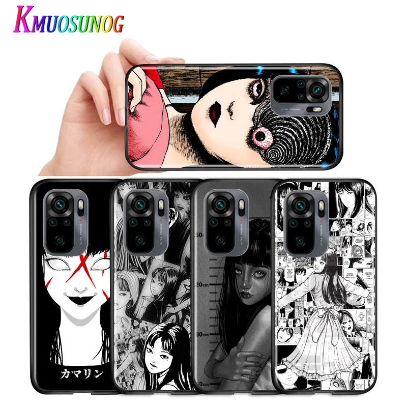 

Japan Horror Comics Shockproof Cover For Xiaomi Redmi K40 K30i K30T K30S K30 K20 10X Ultra Pro Black Soft Phone Case