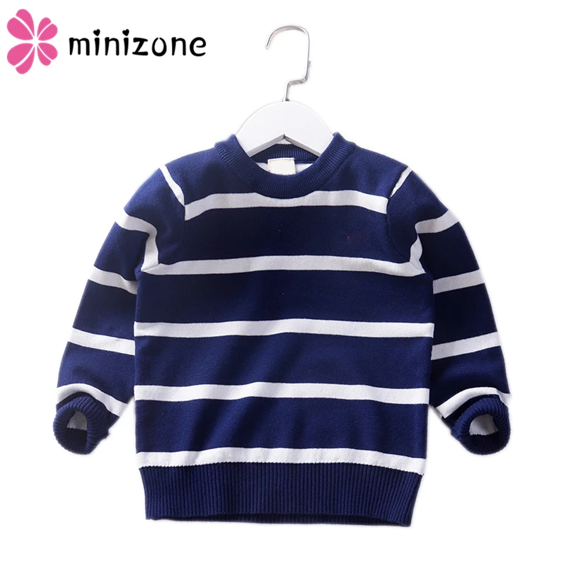 Новинка 2019 года Детский свитер полосатые свитера для мальчиков повседневная