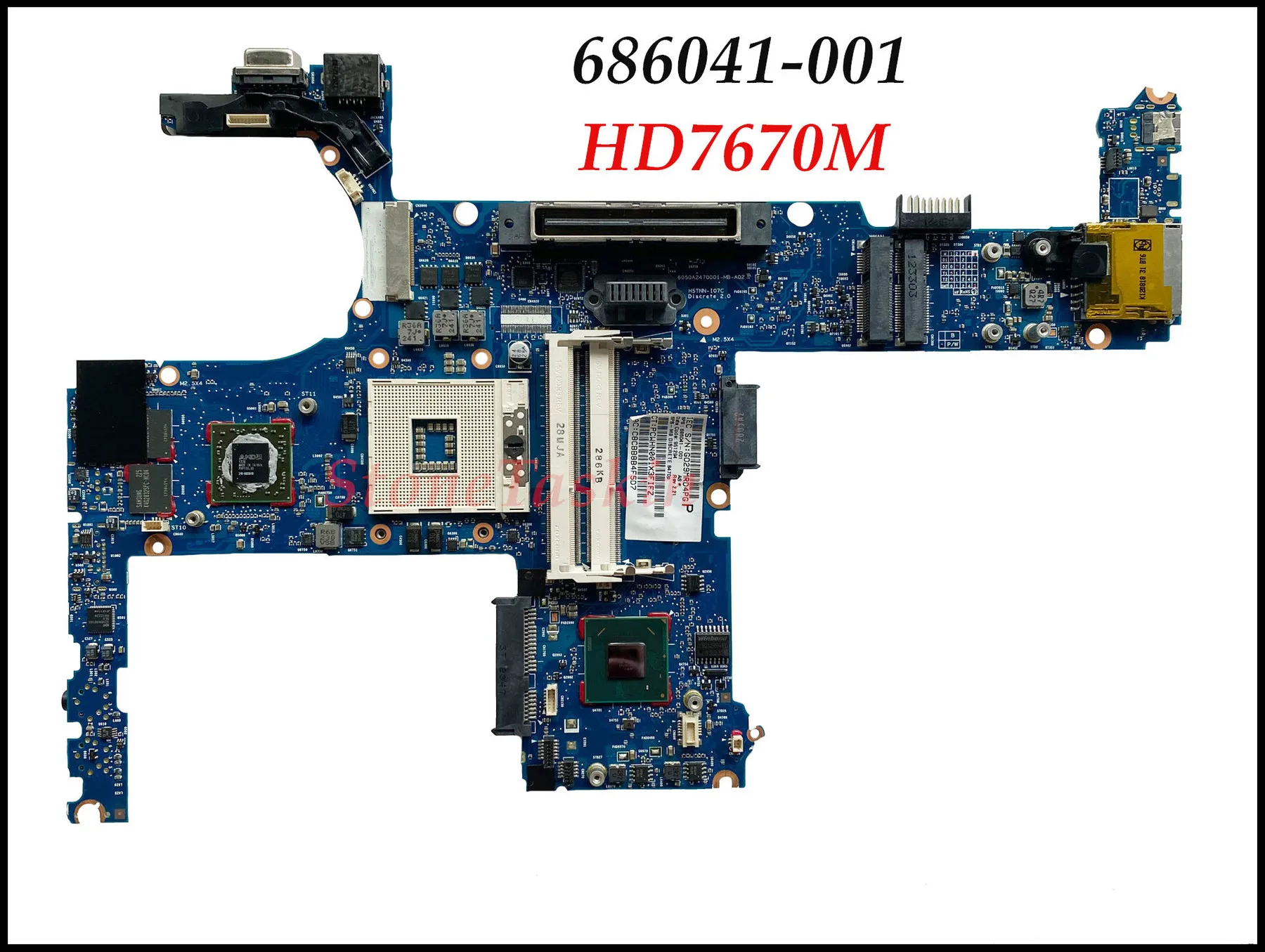 Материнская плата 686041-001 для ноутбука HP Probook 8470P 8470 Вт 686041-501 SLJ8A HM77 PGA989 HD7670M DDR3